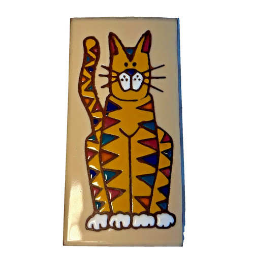 Cat kitty vintage art - cat, tile