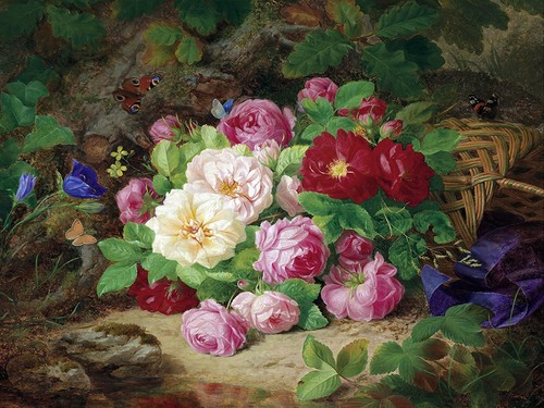 Bouquet rose flowers tile - bouquet,